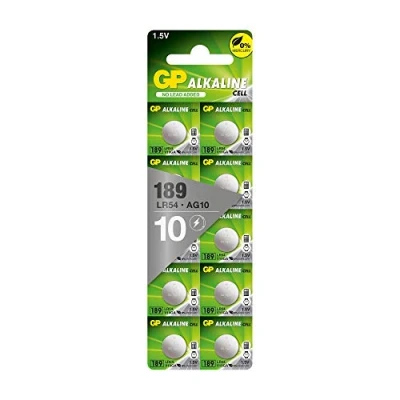 Obrázek Alkalická baterie GP LR54 (189), 10 kusů
