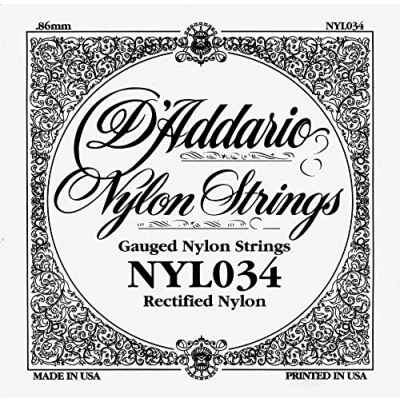 Obrázek D&#039; Addario NYL034 jednotlivá koncertní kytara struna Rectified Nylon 034 Ovinutého Stříbrná