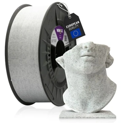 Obrázek WINKLE PLA HD texturovací struna 1,75 mm mramor, 300g cívka, pro 3D tiskárny kompatibilní s FDM tiskárnami, materiály tisk, přesnost rozměrů +/ 0,05 mm, snadné potisku