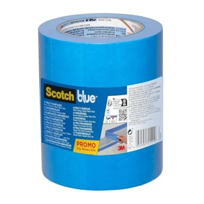Obrázek ScotchBlue Prémiová malířská krycí páska Multi Surface, 48 mm x 41 m Scotch lepicí pro malování a dekorace malování, lakování, renovace páska/krepová páska, 3 kusy 70% PEFC