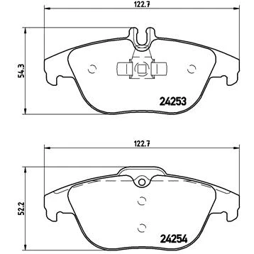 Obrázek Sada brzdových destiček, kotoučová brzda BREMBO P 50 068