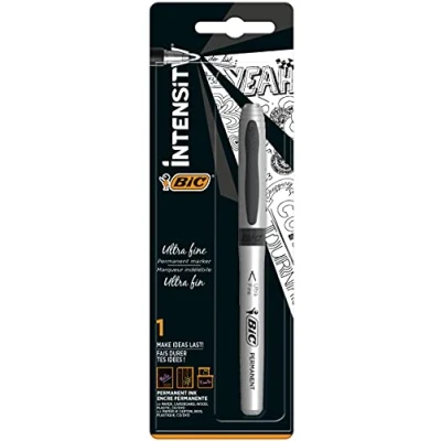 Obrázek BIC Intensity Marker Ultra Fine, v černé, balení 1 ks, tloušťka části: 0,6 mm, rychleschnoucí, s pogumovanou rukojetí