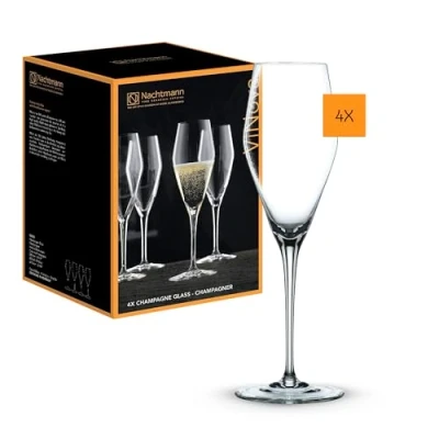 Obrázek Nachtmann 4dílná sada sklenic na šampaňské, křišťálové sklo, 280 ml, ViNova, 0098075 0