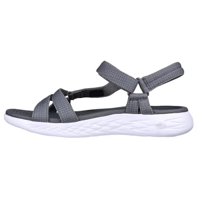Obrázek Skechers Dámské On the go 600 Brilliancy sportovní sandály, Charcoal Textile Trim