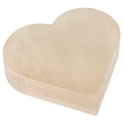 Obrázek Rayher 62841505 Dřevěný box ve tvaru srdce, 25,3 x 24 cm, výška 6 s magnetickým uzávěrem, certifikováno FSC, srdce box, přírodní