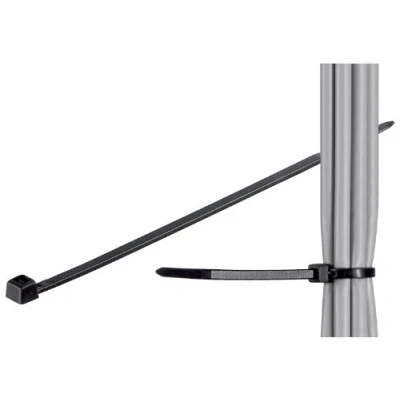Obrázek Wentronic Wetterfester Nylon vázací páska 200 x 3,5 mm Černá (100 ks), černá