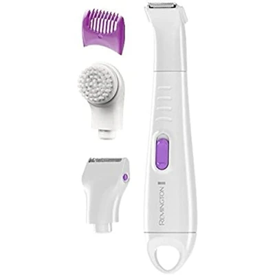 Obrázek Souprava Remington bikiny hladká a hedvábná WPG4035, vodotěsná, vč. Štětce na odlupování, mini holicího příslušenství, hřeben, bílý