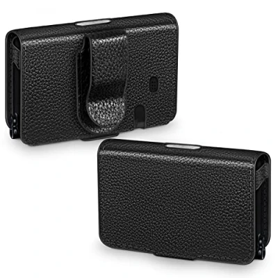 Obrázek MEDMAX Hülle für Tandem T:Slim X2 / Insulin Pumps, stoßfeste Kunstleder Schutzhülle Leicht Cover mit Clip Diabetiker, (Schwarz)