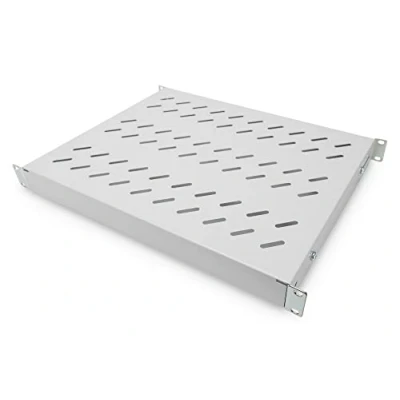 Obrázek DIGITUS Professional DN 97644 police s variabilní hloubkou pro pevnou montáž do 19&quot; skříní nosnost 50 kg od hloubky skříně 600 mm 1HE barva šedá