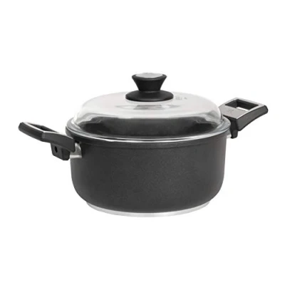 Obrázek SKK 256151 Titan Induction, litinový hrnec ø 26 cm, nepřilnavý povrch, vhodný na indukci, keramicky zesílený, s bočními úchyty, vhodné do trouby, vyrobeno v Německu