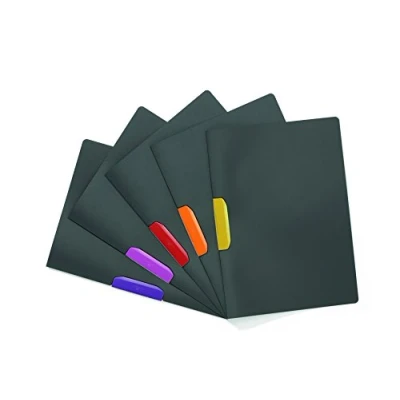 Obrázek Durable Svorka Duraswing Color na 30 listů DIN A4, sáček 5 kusů, antracit s barevnou svorkou, 230400