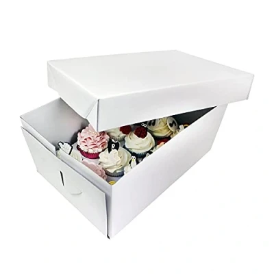 Obrázek PME Extra Tiefe Cupcake Box für 12 Kuchen, Karton, weiß, 31 x 22 14 cm