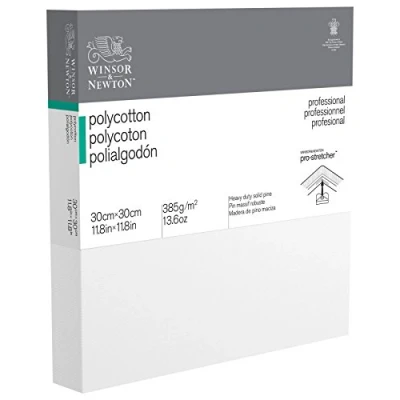 Obrázek Winsor &amp; Newton 6206051 Professional klínový rám Deep Edge z bavlněné směsové tkaniny, 385 g/m², 3krát základní nátěr, střední zrnitost, ideální pro olejové barvy a akrylové 30 x cm