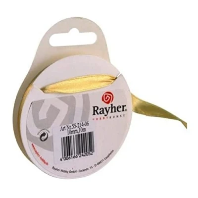 Obrázek Rayher 5521406 saténová stuha, 10 mm, SB 70 Role m, Zlato