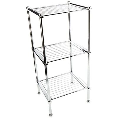 Obrázek Organize It All Freistehendes Badezimmer Regal mit 3 Etagen, Chrom
