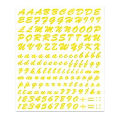 Obrázek 4R Quattroerre.it 1235 Selbstklebende Buchstaben Kit, Gelb