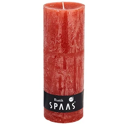 Obrázek Spaas Bougie cylindre Rustique 70/190 gingembre Rustikale Stumpenkerze 68/190 mm, ± 95 Stunden, ohne Duft ingwer orange, D 68 mm x H, 610