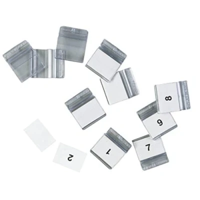 Obrázek Durable Jezdec na průhledné tabule Sherpa, 23 mm, sáček 10 kusů, transparentní, 560319