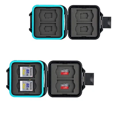 Obrázek JJC Speicherkarten Tasche Wasserdicht Schutzhülle für 4 SDXC SDHC SD Karten und Micro TF mit Antilost Schnur