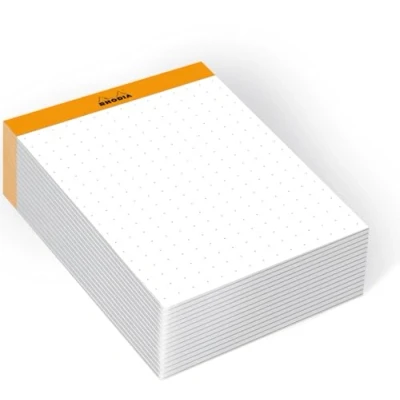 Obrázek Rhodia 194048C Memoblock č. 13 Rhodiatime, DIN A6 11,5 x 16 cm, Dot linkování, 240 listů, 80 g, kompaktní a praktické, jednotlivě zavařený, oranžový, 1 kus
