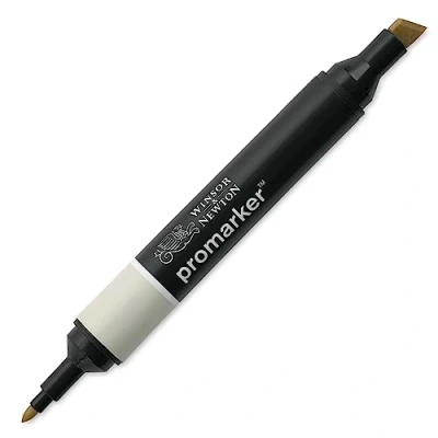Obrázek Winsor &amp; Newton 0203001 ProMarker, profesionální popisovač rozvržení 2 hroty, jemné a široké pro kresby, design šampaňské