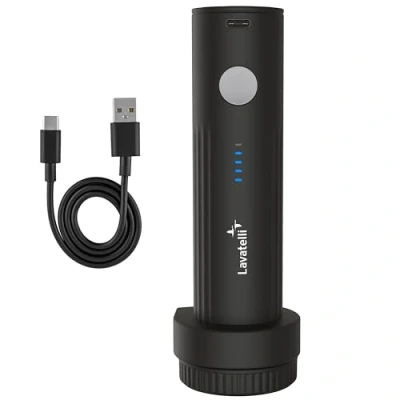Obrázek Lavatelli Bezdrátová elektrická vakuová pumpa VAC U PUMP pro vakuové pytle, cestování, kompaktní a silná, nabíjecí USB C, vozíky, batoh, vzduchová na cesty, pomůcky doma, cestovní