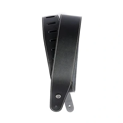 Obrázek Planet Waves 25LS00 DX kožený popruh Classic Leather Strap Collection Contrast Stitch Black délka: 1280mm Šířka: 64mm