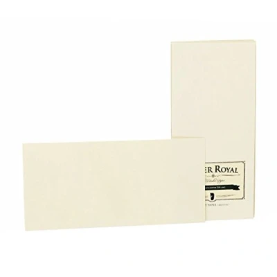 Obrázek Rössler Papier 2051831008 balení jednotlivých karet DIN dlouhé, 20 kusů, Paper Royal, žebrované, chamois