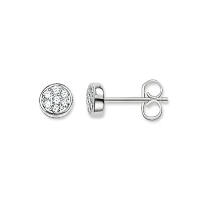 Obrázek Thomas Sabo Náušnice Sparkling Circles 925 sterlingové stříbro H1848, Mincovní stříbro, Kubická zirkonie