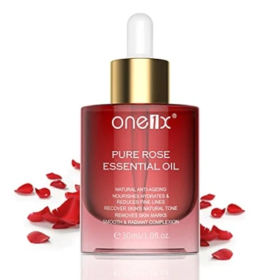 Obrázek růžový olej, 100% čistý olej pro péči o obličej a pleť, proti vráskám, perfektní aromaterapii, masáž těla, uvolnění 30 ml éterický