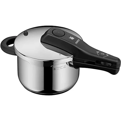 Obrázek WMF Tlakový hrnec Perfect One Pot, indukční 2,5 l, parní hrnec, 2 stupně vaření, jednoruční regulátor varných stupňů, vhodný pro všechny typy sporáků, leštěná nerezová ocel Cromargan