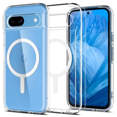 Obrázek Spigen Ultra Hybrid OneTap Metal Ring MagFit pouzdro kompatibilní s Google Pixel 8a bílé