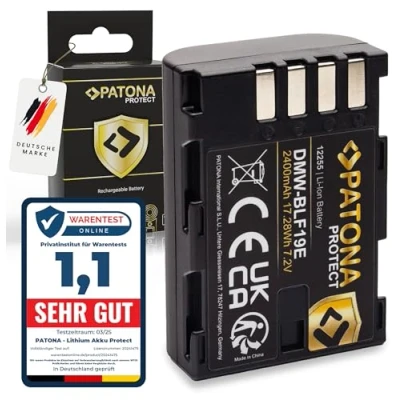 Obrázek PATONA Protect DMW BLF19 E akumulátor 2400mAh náhradní kompatibilní s Panasonic Lumix DC G9 G9L G9EG G9LEG GH5 GH5L GH5M GH5S GH4 GH4A GH4H GH4M GH4R GH4U GH3 GH3A GH3H Sigma BP 61
