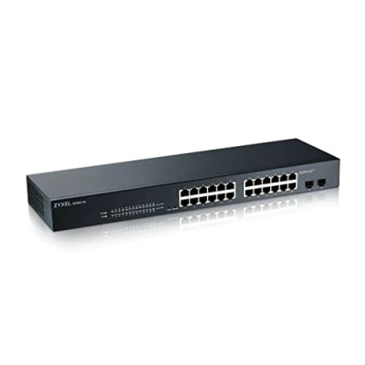 Obrázek Zyxel 24 Port Gigabit Switch Smart Managed montáž do racku a design bez ventilátoru VLAN, IGMP, QoS [GS1900 24]