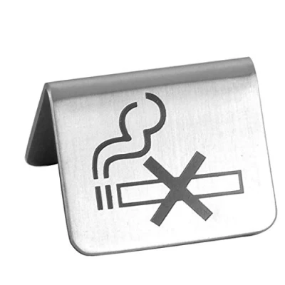 Obrázek Garcia de Pou No Smoking Tisch Sign, Edelstahl, silber, 5,3 x 5 3,5 cm