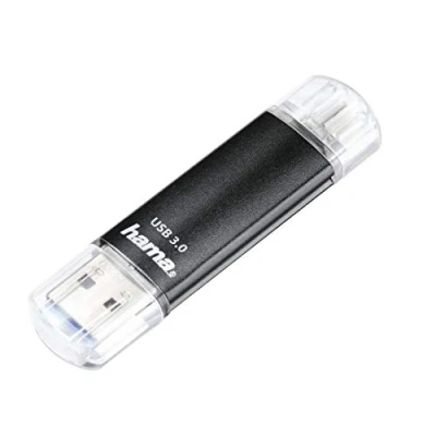 Obrázek Hama 256GB USB flash disk s 3.0 a microUSB (USB 2 v 1, např. pro Android mobil, tablet, počítač, notebook, PC, laptop, MacBook, OTG, 40 MB/s) mobilní disk, dvojitá paměťová paměť