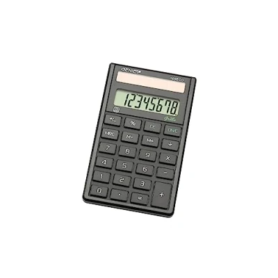 Obrázek Genie 105 ECO 8 Stelliger kalkulačka (solární Power, klasický Design) Černá