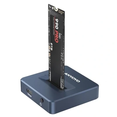 Obrázek dokovací stanice M. 2 NVMe, ANYOYO 10Gbps NVMe pro klíč M/B&amp;M Key SSD, bez nářadí USB 3.2 Gen kryt C M.2 SSD 2230 2242 2260 2280