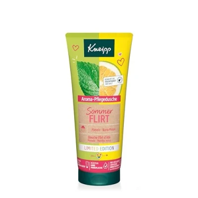 Obrázek Kneipp Aromatický sprchový gel letní flirt Limited Edition s extrakty z Pomelo &amp; Nana máty Rostlinná pečující receptura zlepšuje pocit pokožky během a po sprchování 200 ml