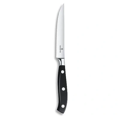Obrázek Victorinox Grand Maître, profesionální nůž na rajčata a steaky, extra ostrá čepel, vlnitý brus, 12 cm, nerezová ocel, černý