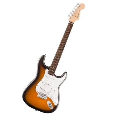 Obrázek Squier by Fender Debut Collection Stratocaster elektrická kytara, hmatník Laurel, bílé prkénko, 2barevný sunburst