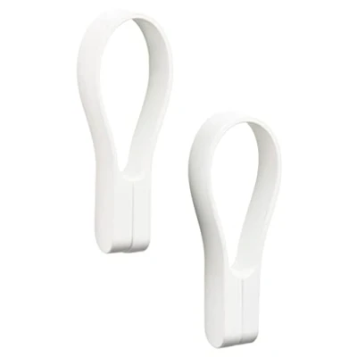 Obrázek Zone Denmark Loop svorky na ručníky, věšák magnetické klipy svorky/klipy ručníky a utěrky, 9 cm, 2 kusy, bílé