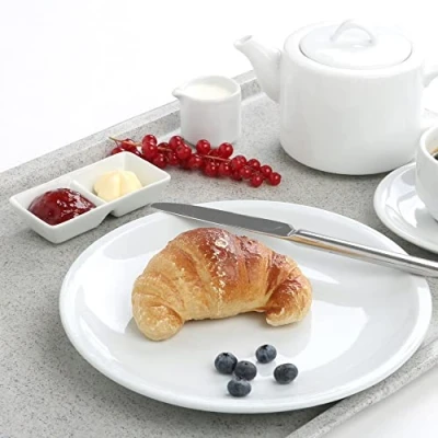 Obrázek Holst Porzellan CT 019 porcelánový talíř plochý 19 cm Coupform Katja, bílý, x 2. 3 cm, 6 jednotek