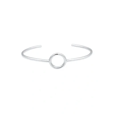 Obrázek Elli Prémiový náramek kruh Circle Geo Minimal Basic stříbro 925, 160, Sterlingové