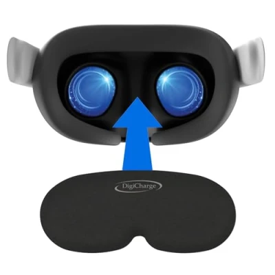 Obrázek Digicharge ochrana objektivu VR, kryt kompatibilní s Meta Quest 3S, 3, 2, Oculus RiftS, Valve Index, PICO, prémiová pěna, před prachem a poškrábáním VR Lens Cover