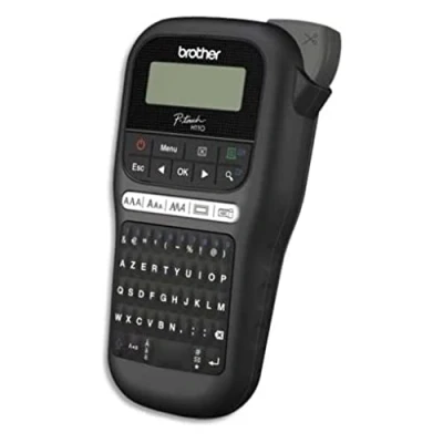 Obrázek Brother PT H110 etiketovač, přenosný, veselý a kompaktní, ideální pro použití v kanceláři, s 1 páskem TZE černá/bílá, 12 mm