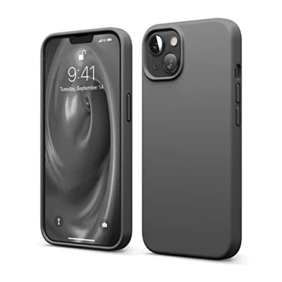 Obrázek elago Liquid Silicone Case Kompatibel mit iPhone 13 Hülle (6,1&quot;), Hochwertiges Silikon, Rundumschutz Handyhülle : 3 Layer Struktur Schutzhülle, Kratzfestes Weiches Mikrofaserfutter (Dunkelgrau)