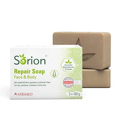 Obrázek Sorion Repair mýdlo regenerační pečující pro citlivou, podrážděnou, suchou a svědivou pokožku 2 kusy à 100 g (200 g)