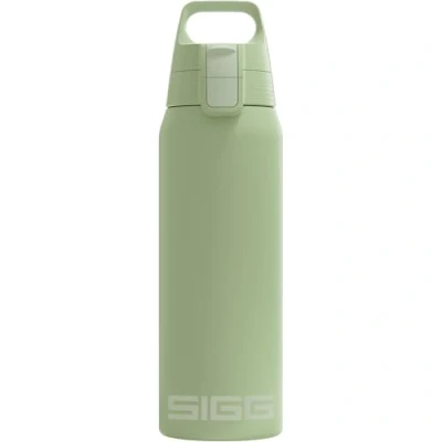 Obrázek SIGG Izolovaná láhev na pití Termoska Shield Therm One Eco Green sycené nápoje zabezpečená proti vytečení vhodná do myčky nádobí bez BPA 90% recyklovaná ušlechtilá ocel světle zelená