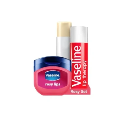 Obrázek Vaseline Lip Therapy Rosy Pečující balzám na rty a sada popisovačů pro optimální vlhkost (růžová sada)